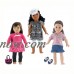18-inch Doll Clothes | Value Bundle - Set of 3 Doll Outfits, Including Jeans Outfit with Purse, Jean Skirt Outfit with Denim Sneakers, and Legging Outfit with Hat | Fits American Girl Dolls   